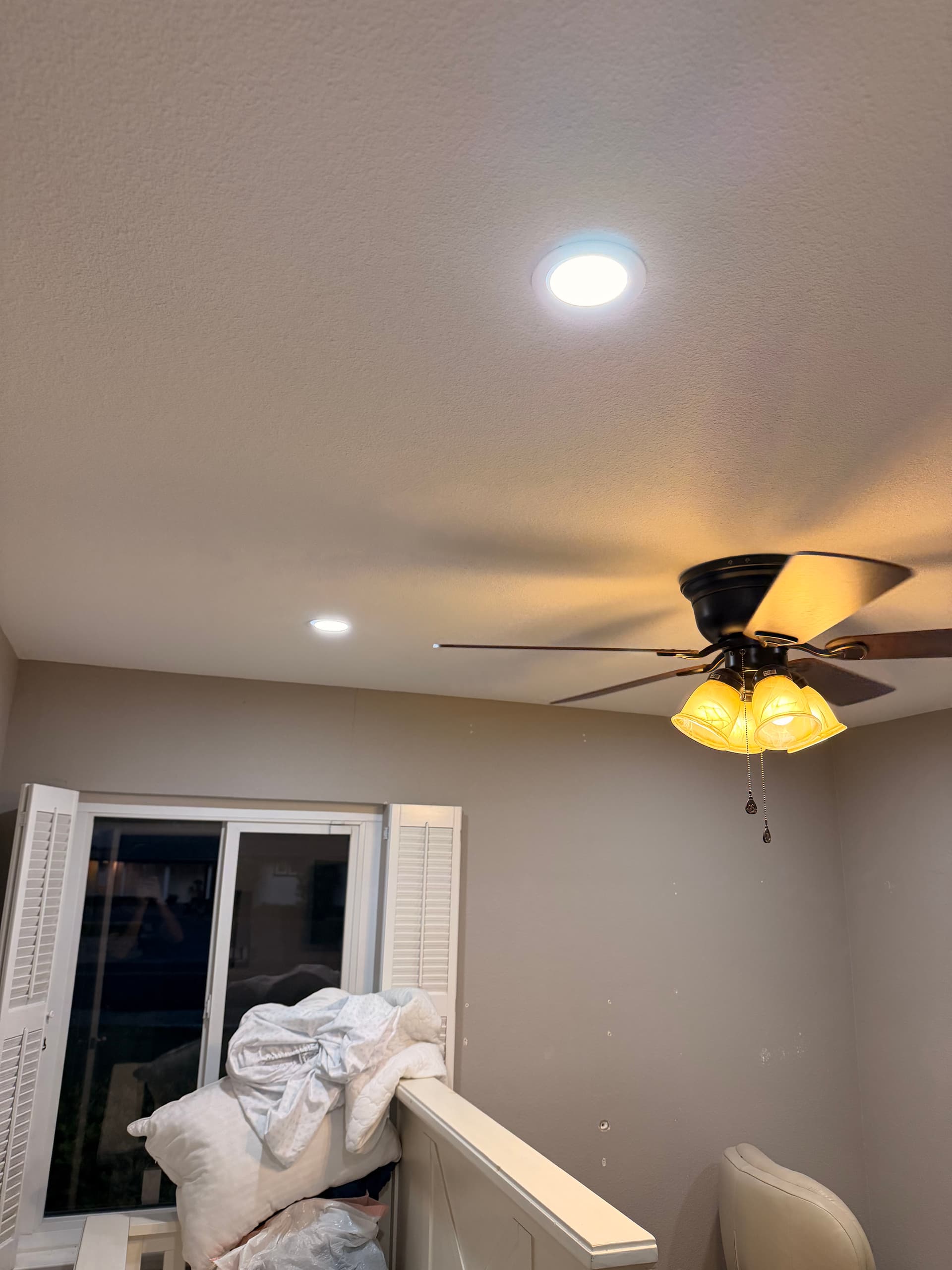 Gallery photos for Recessed Lighting, New Switches, and Fresh Circuits Across Two Rooms: Image #2