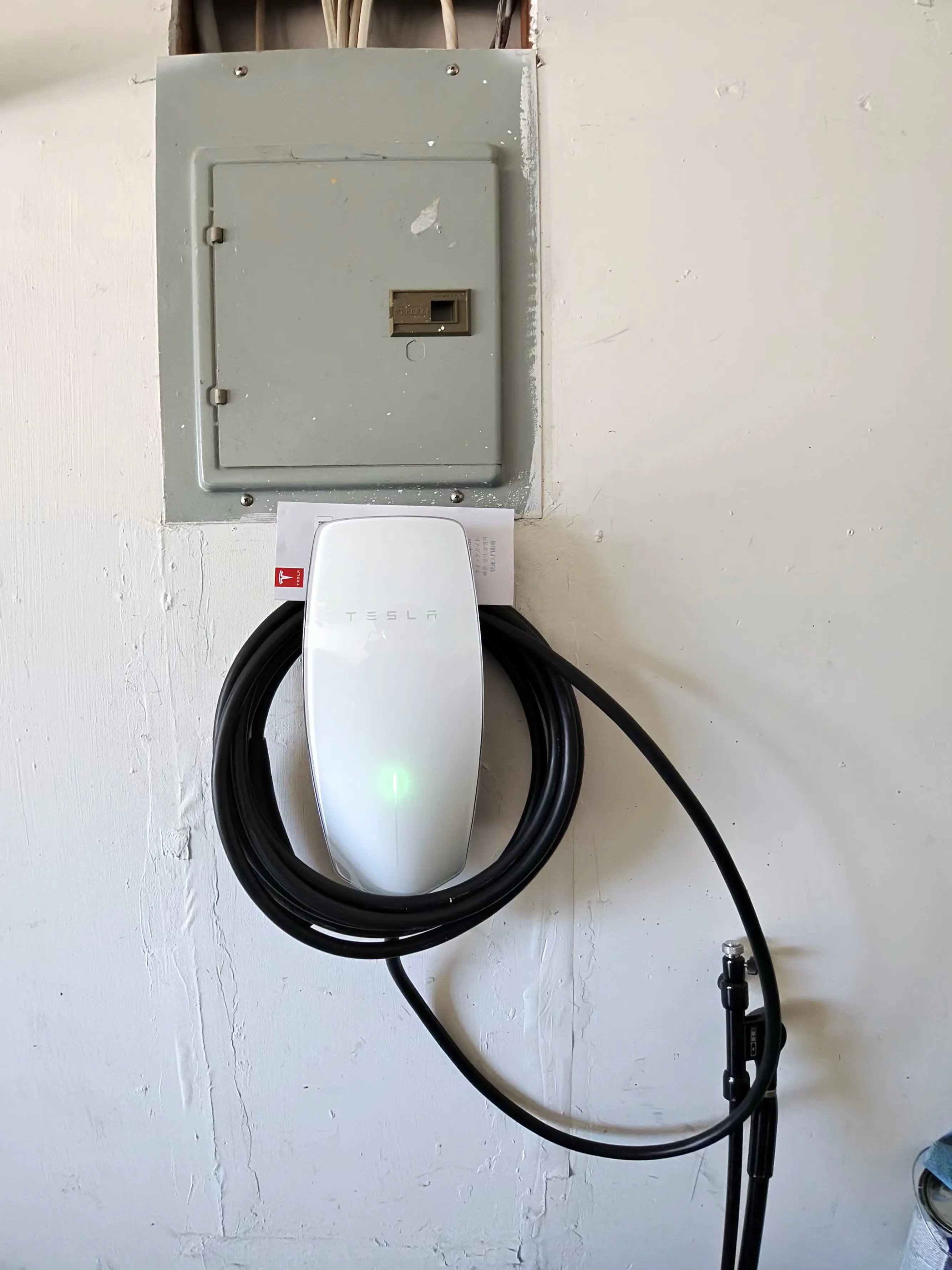 Project Tesla Wall Connector Installed in a Home Garage image