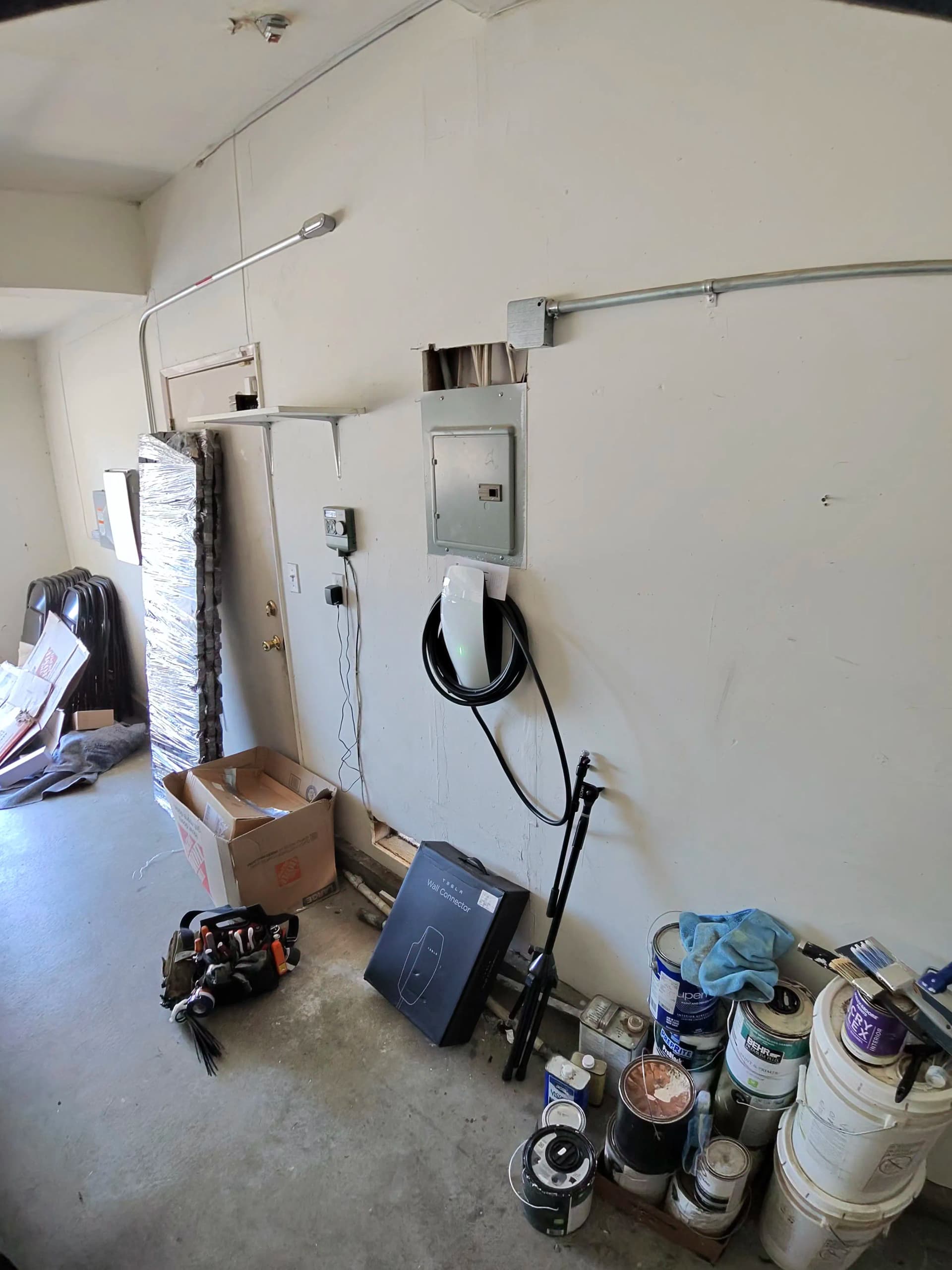 Gallery photos for Tesla Wall Connector Installed in a Home Garage: Image #1