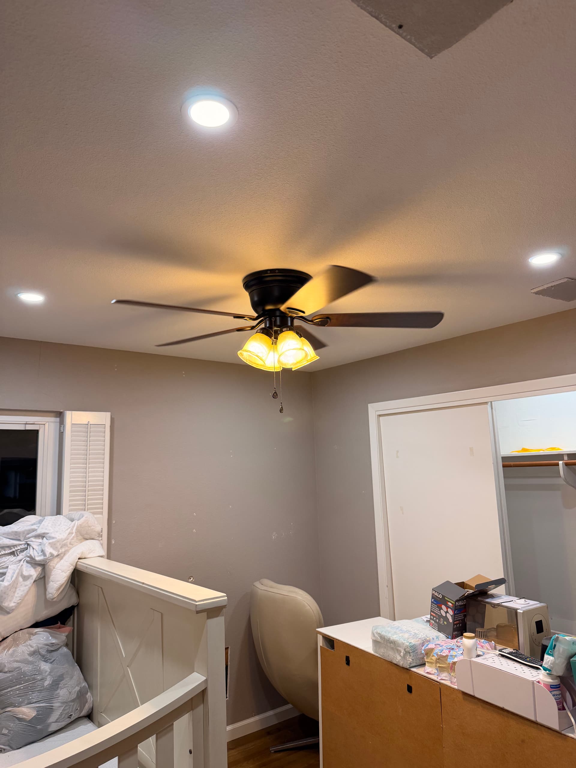 Gallery photos for Recessed Lighting, New Switches, and Fresh Circuits Across Two Rooms: Image #3
