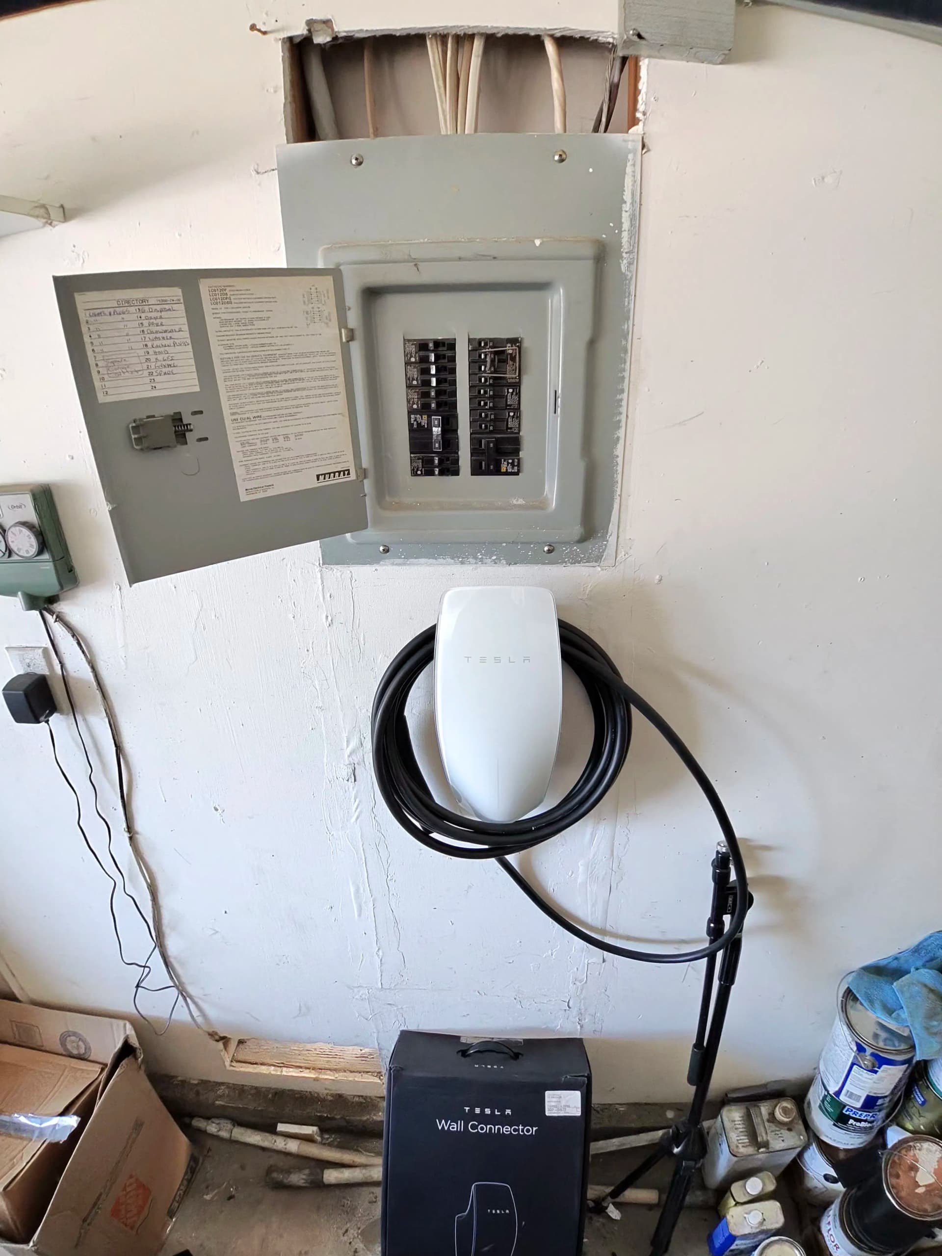 Gallery photos for Tesla Wall Connector Installed in a Home Garage: Image #2