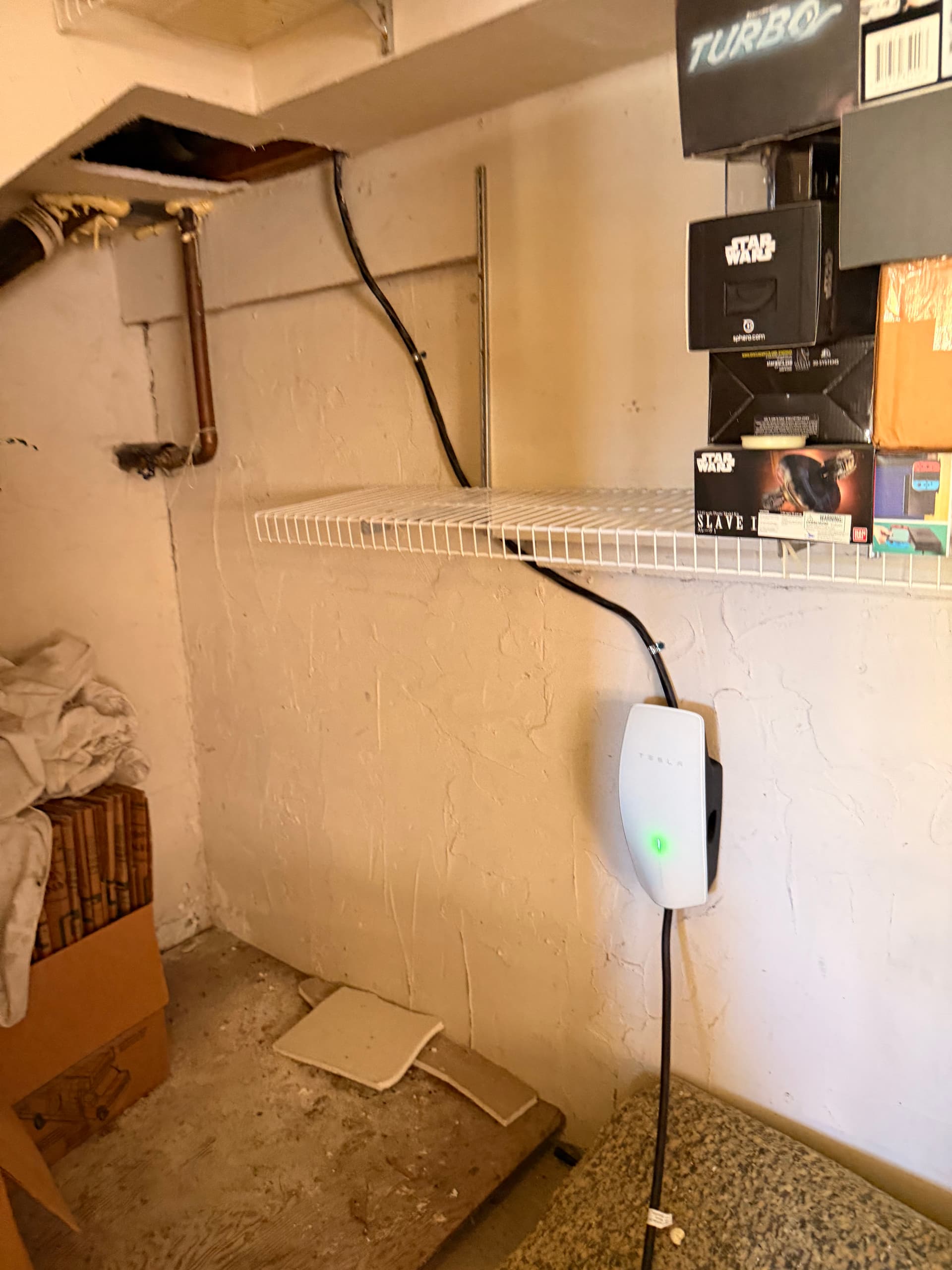 Gallery photos for Tesla Level 2 Home EV Charger Installed With a 150-Foot Run: Image #1